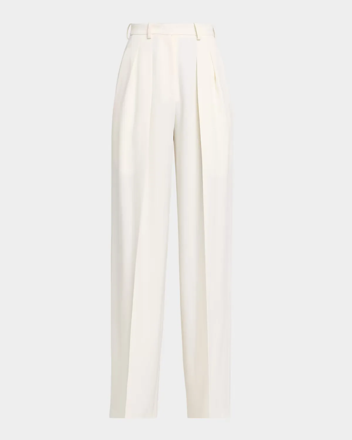 Pleated High-Rise Wool Pants by Michael Kors Collection