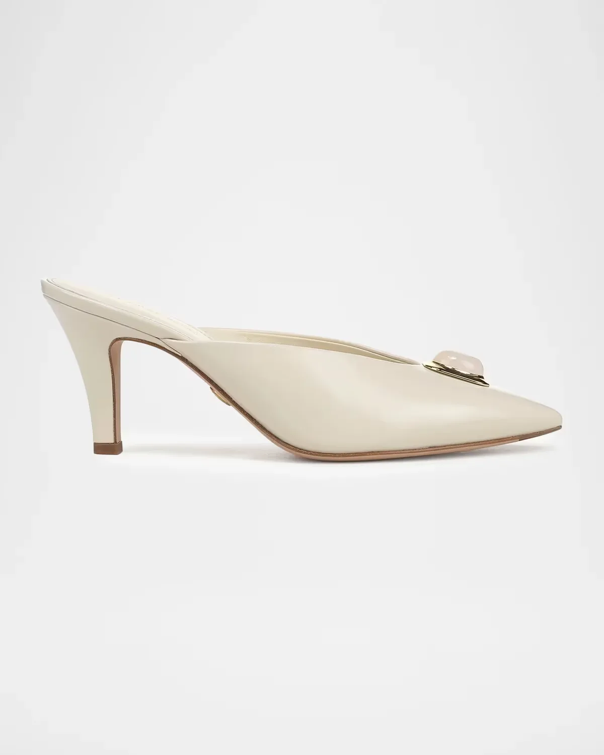 75mm Rochelle Cabochon Leather Mules by Veronica Beard