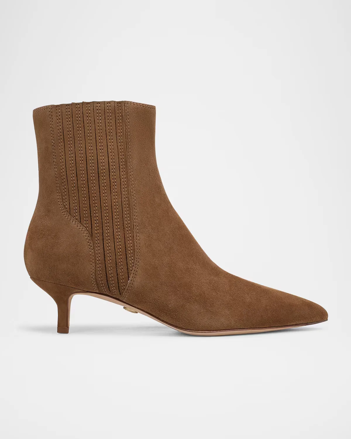 45mm Lisa Suede Kitten-Heel Booties by Veronica Beard