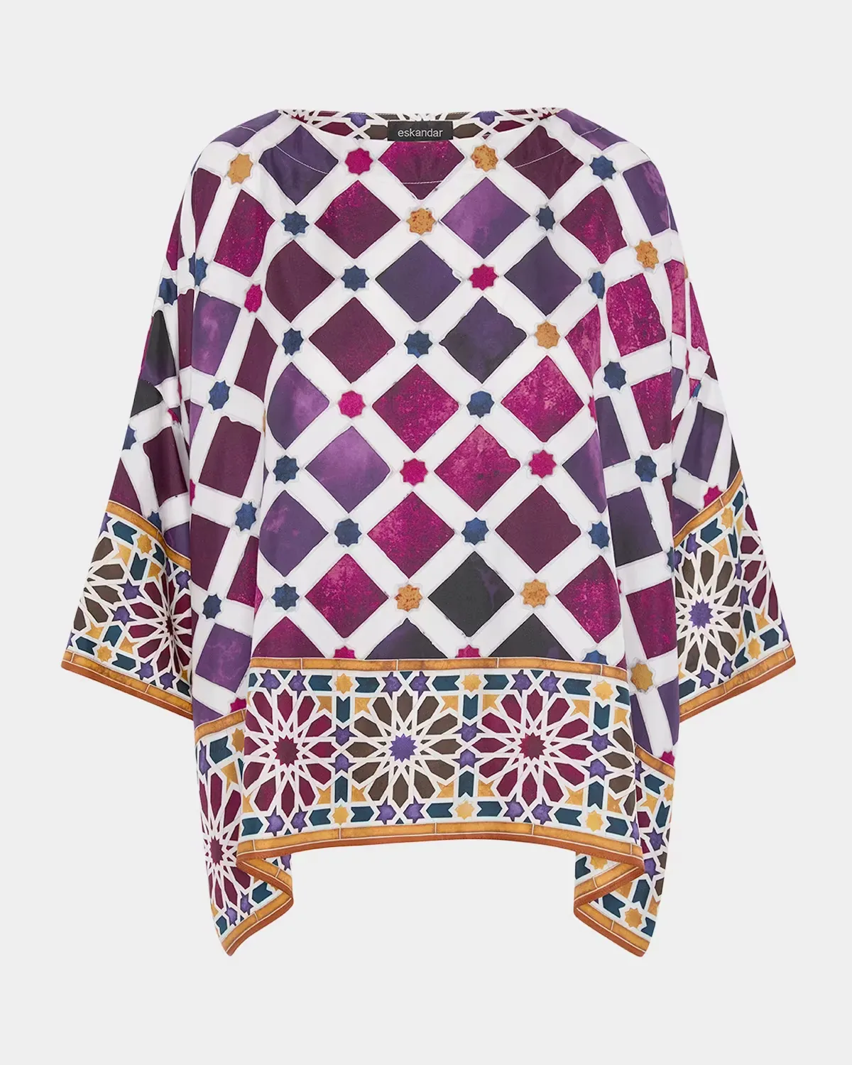 Wide Bateau Neck T-Shirt - Mid Plus Length by Eskandar