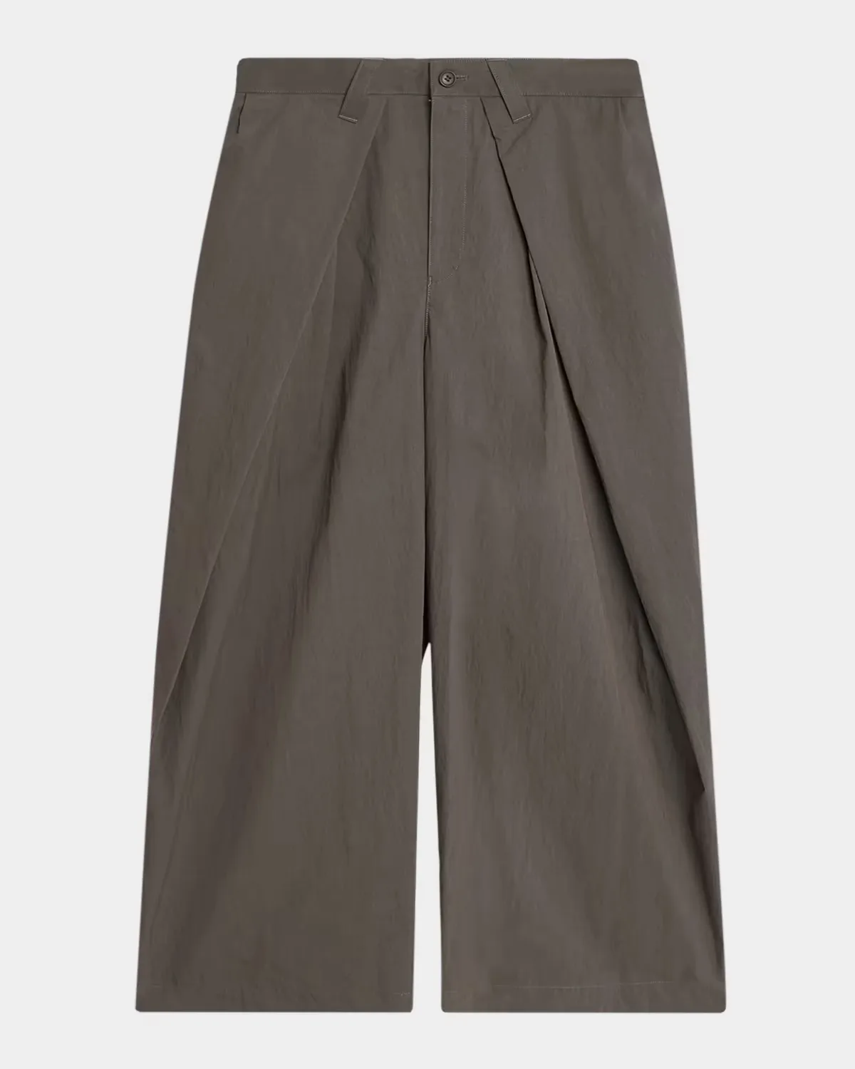 Overlap Cotton-Blend Wide-Leg Pants by Issey Miyake