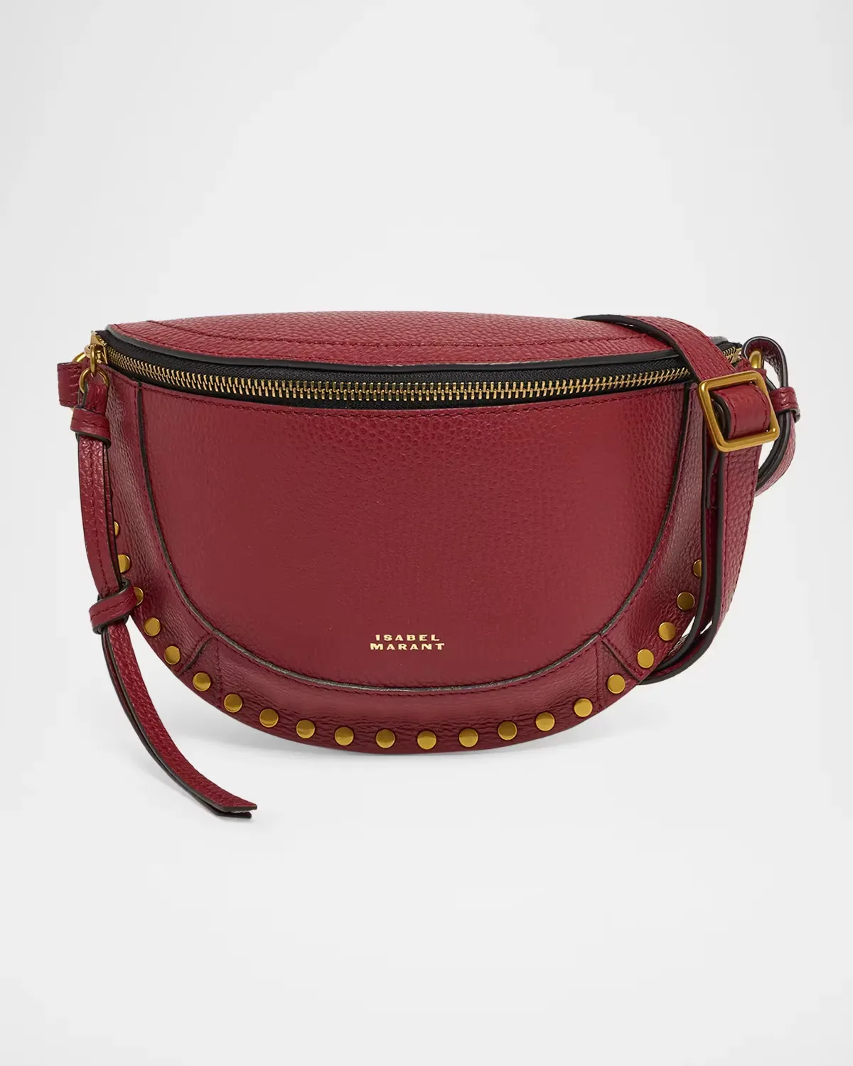 Skano Studded Grain Leather Shoulder Bag by Isabel Marant