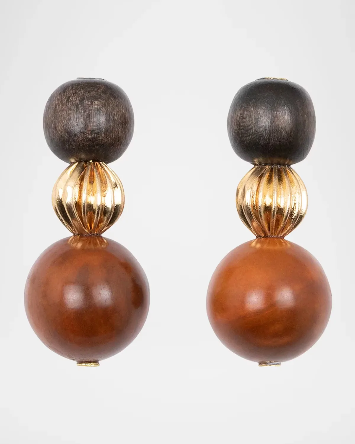 Asher Wooden Bead Earrings