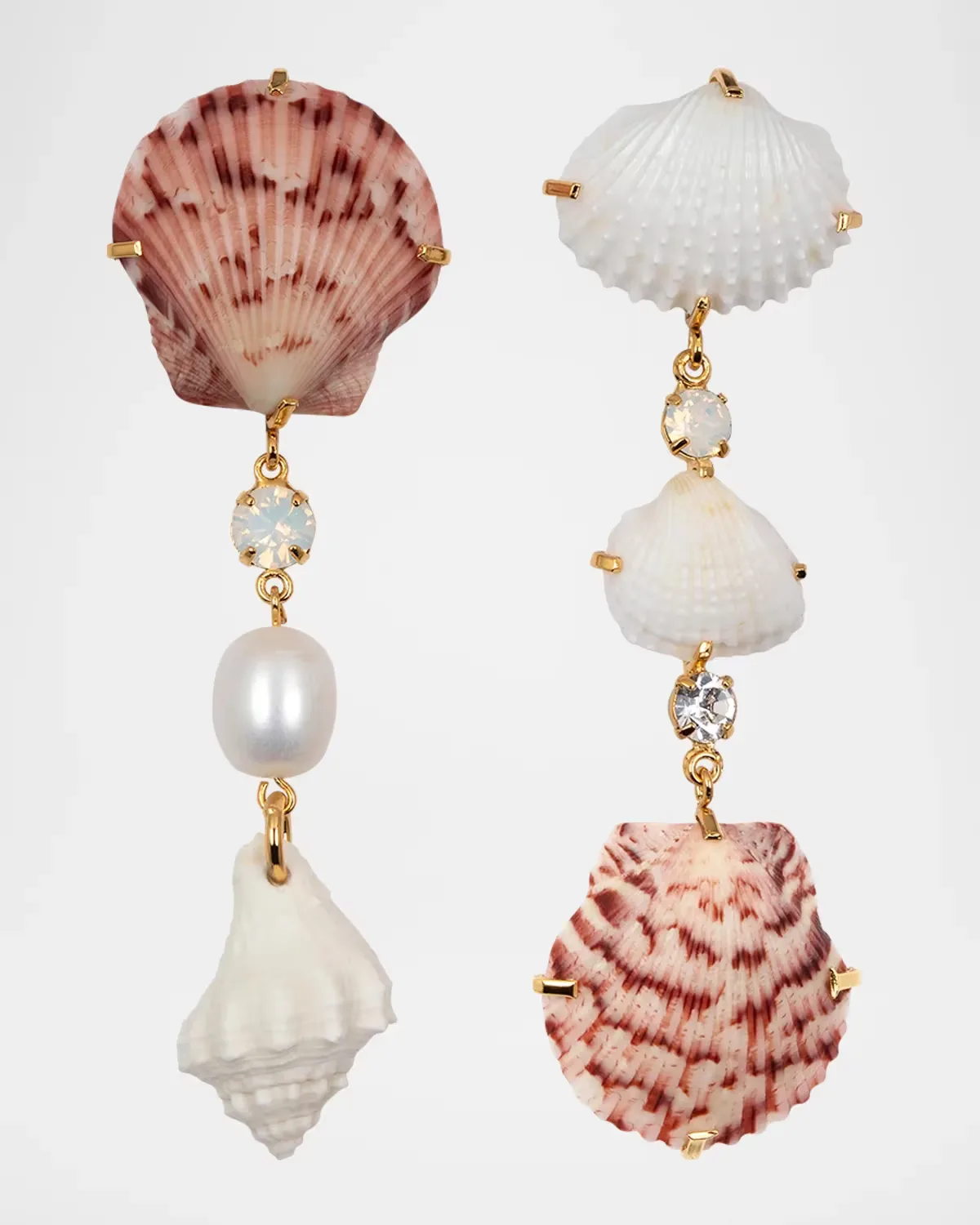 Derya Shell and Crystal Earrings