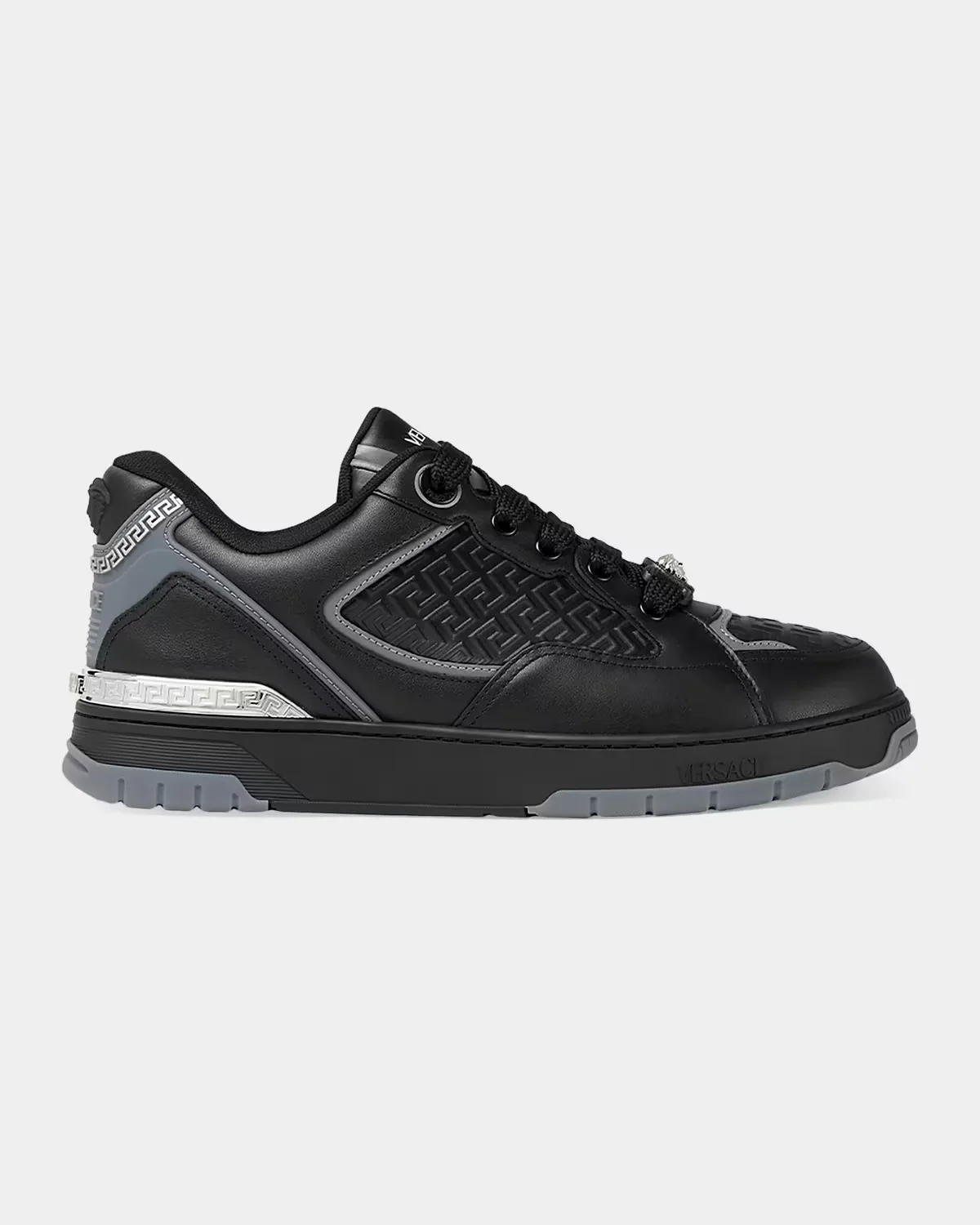 Biggie Basket Leather Sneakers by Versace