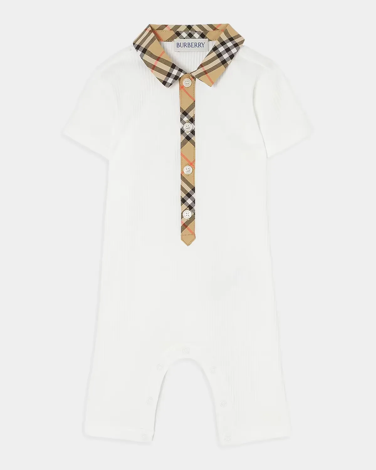 Jaxon Check-Trim Playsuit by Burberry