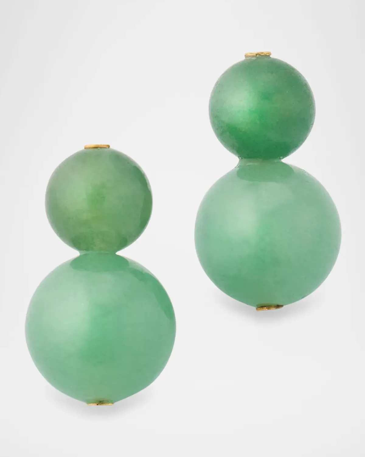 Cara 18K-Gold-Plated & Aventurine Beaded Drop Earrings by Jennifer Behr