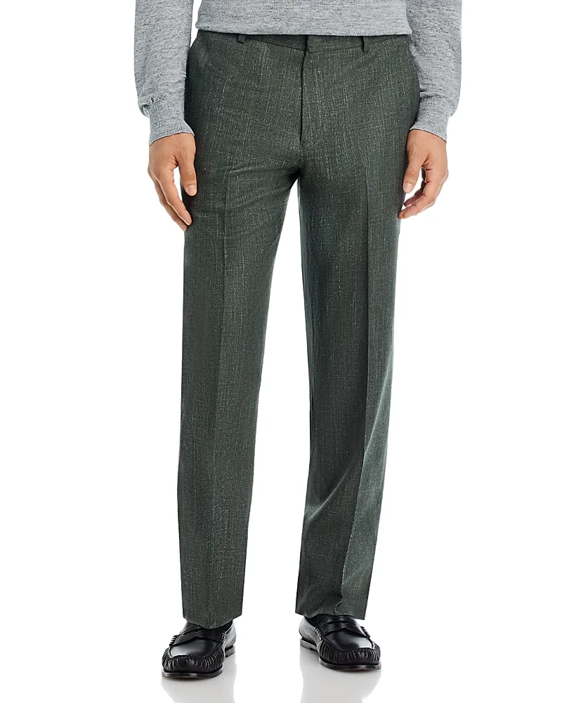 Wool, Silk & Linen Melange Regular Fit Suit Pants by Vince