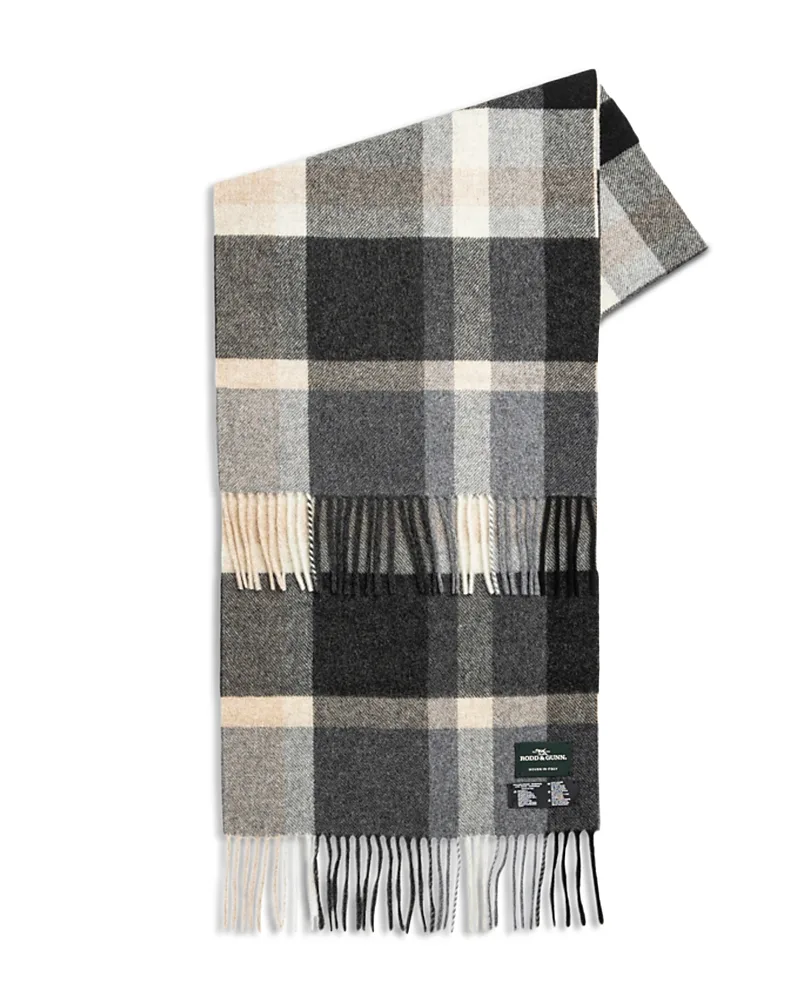 Jed Valley Check Wool Scarf by Rodd & Gunn