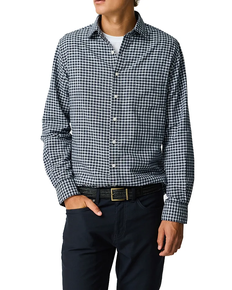 Mckerrow Cotton & Linen Checked Shirt by Rodd & Gunn
