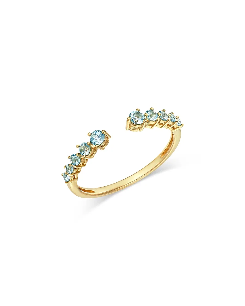 Gemstone Open Ring in 14K Yellow Gold