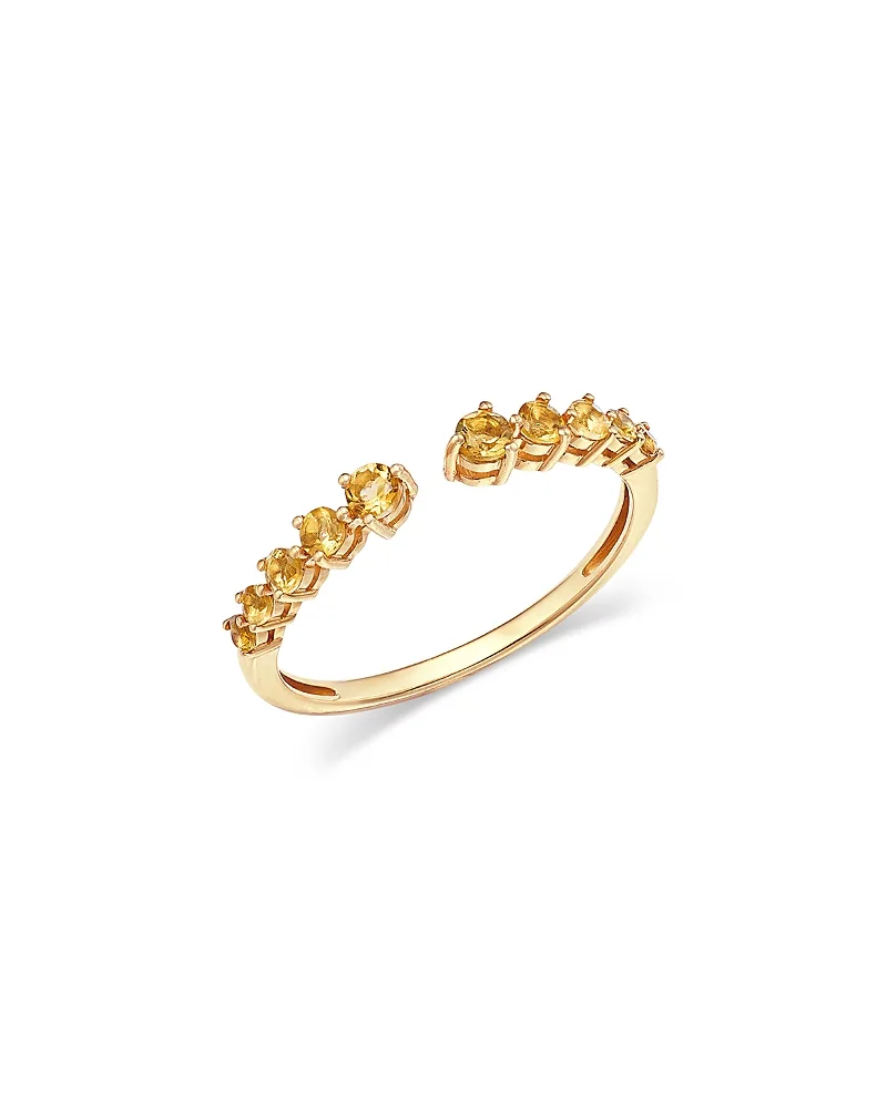 Gemstone Open Ring in 14K Yellow Gold