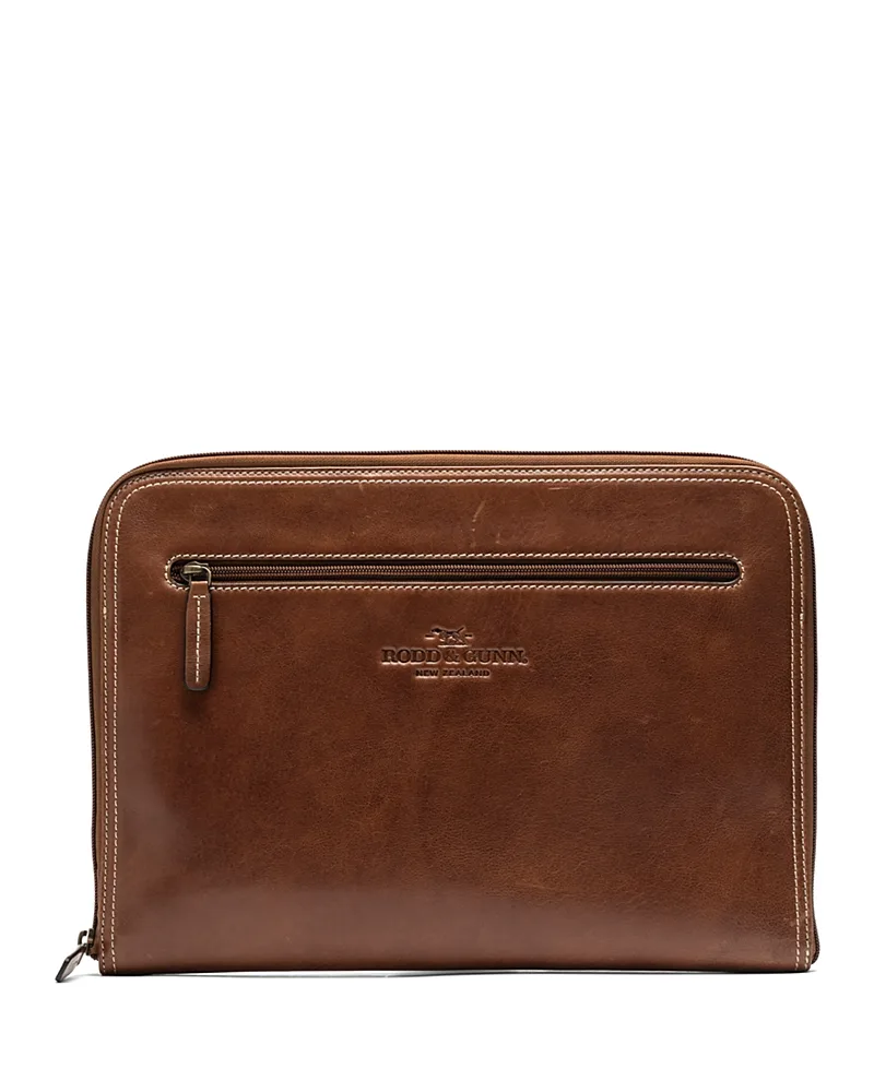Picton Leather File Large Zipper Clutch by Rodd & Gunn
