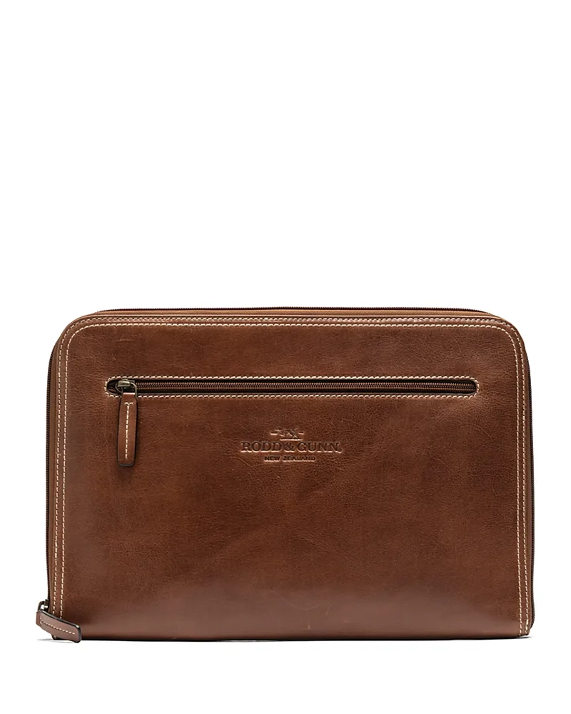 Picton Leather File Medium Zipper Clutch by Rodd & Gunn