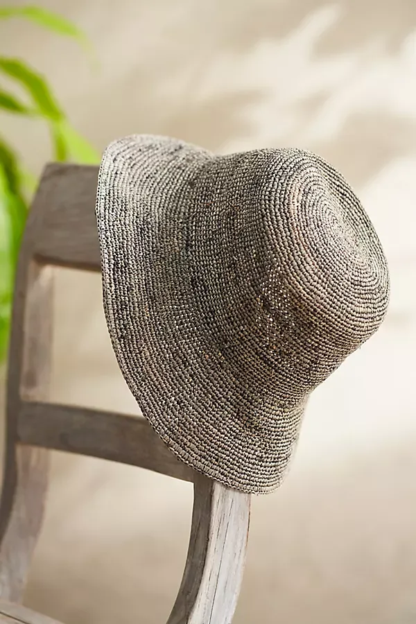 Crochet Raffia Bucket Hat by Terrain