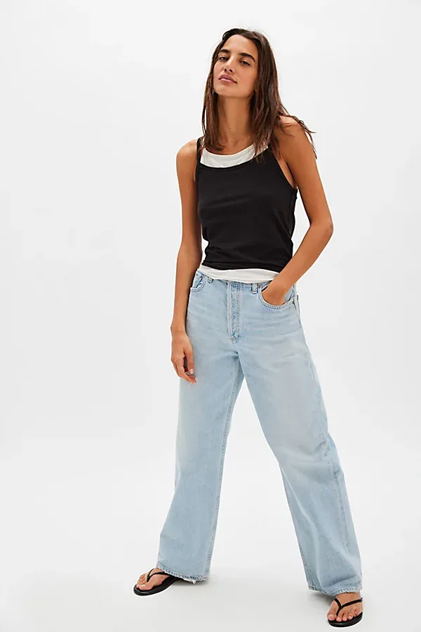 Low-Rise Baggy Jeans by AGOLDE