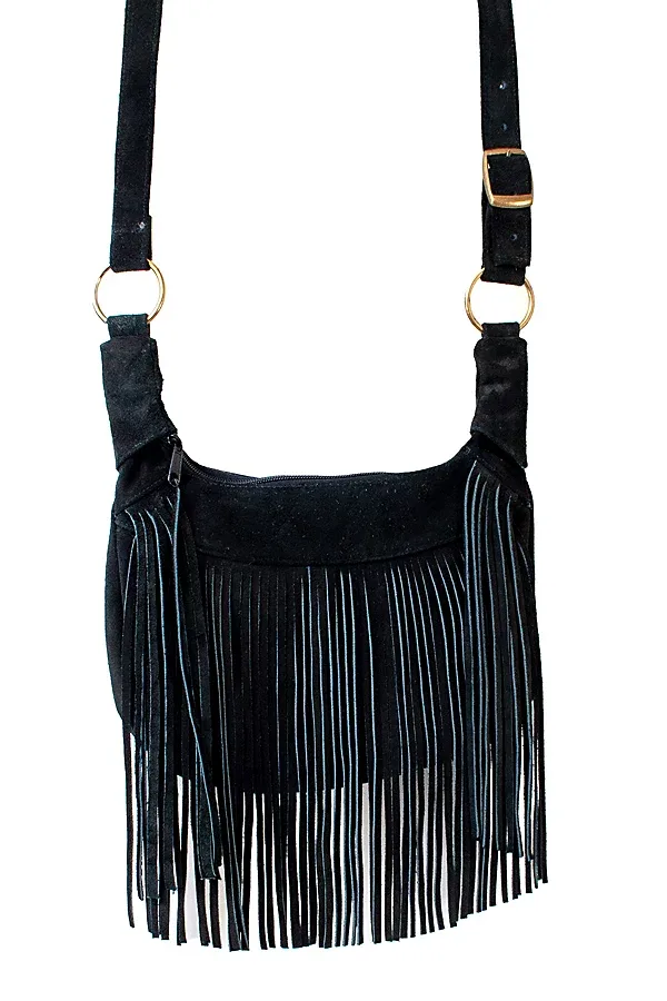 Bohemian Suede Fringe Shoulder Bag by HippieShop