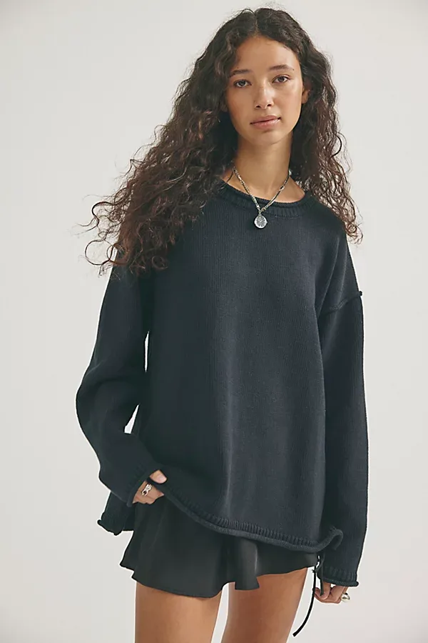 We the Free Ella Roll-Neck Cotton Knit Sweater