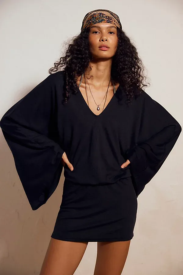 Good Feels V-Neck Mini Dress by Free People