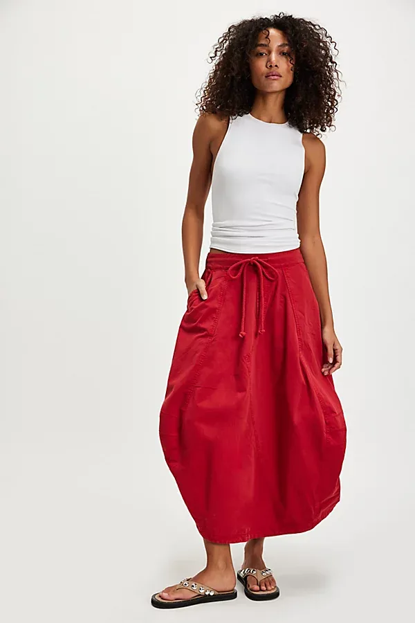 Willow Poplin Maxi Skirt by Free People