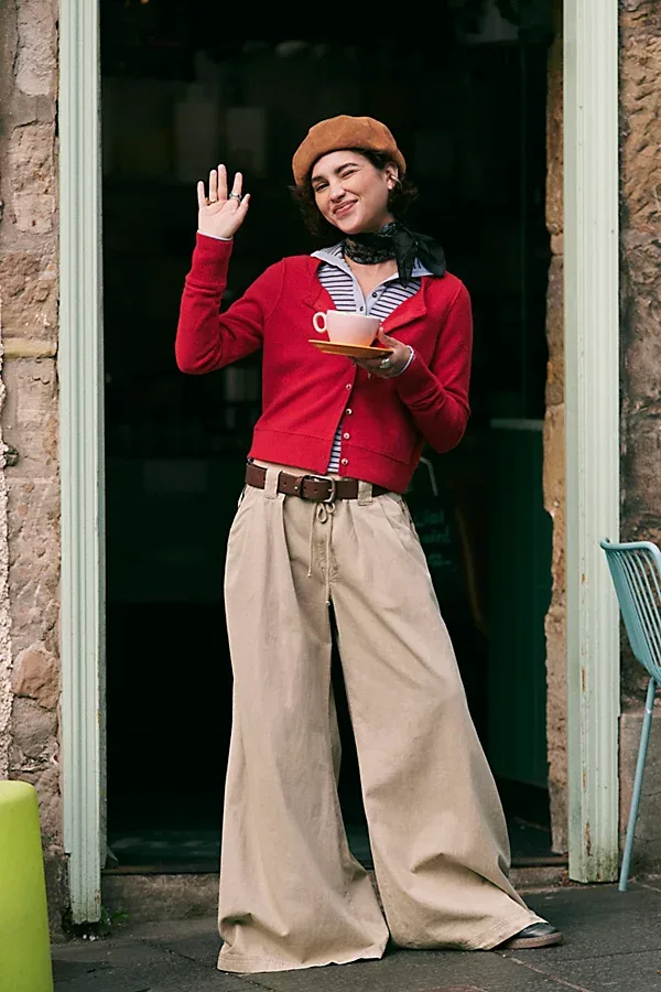 Julien Wide-Leg Chino Trousers
