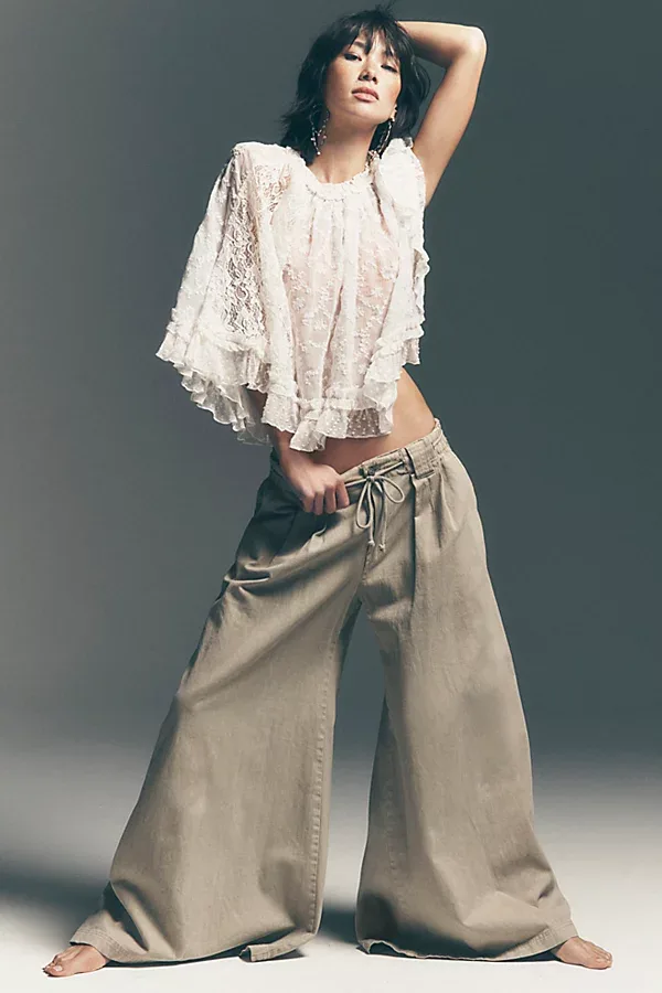 Julien Wide-Leg Chino Trousers by Free People