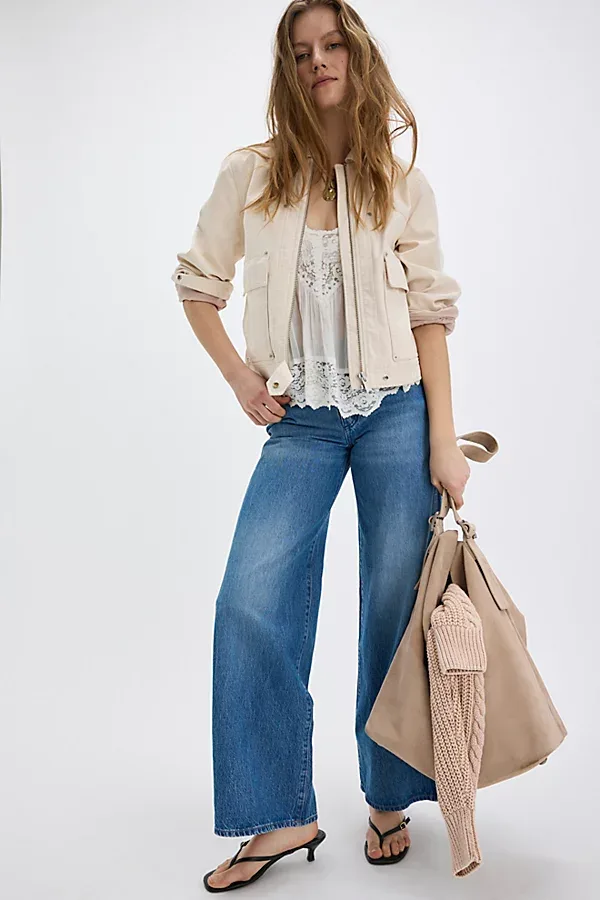 World Wide Mid-Rise Wide-Leg Jeans