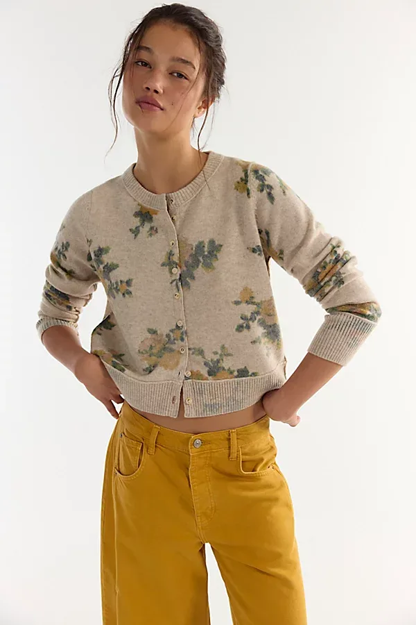 Nocturnal Patterned Cashmere Cardi by Free People
