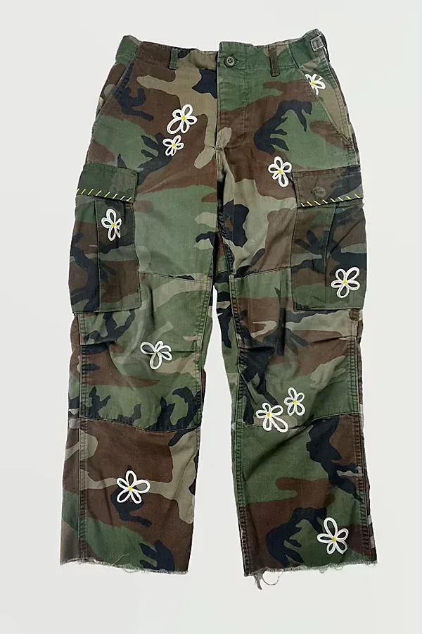 Vintage Daisy Camo Army Pants Selected by Rank & Sugar by Rank & Sugar