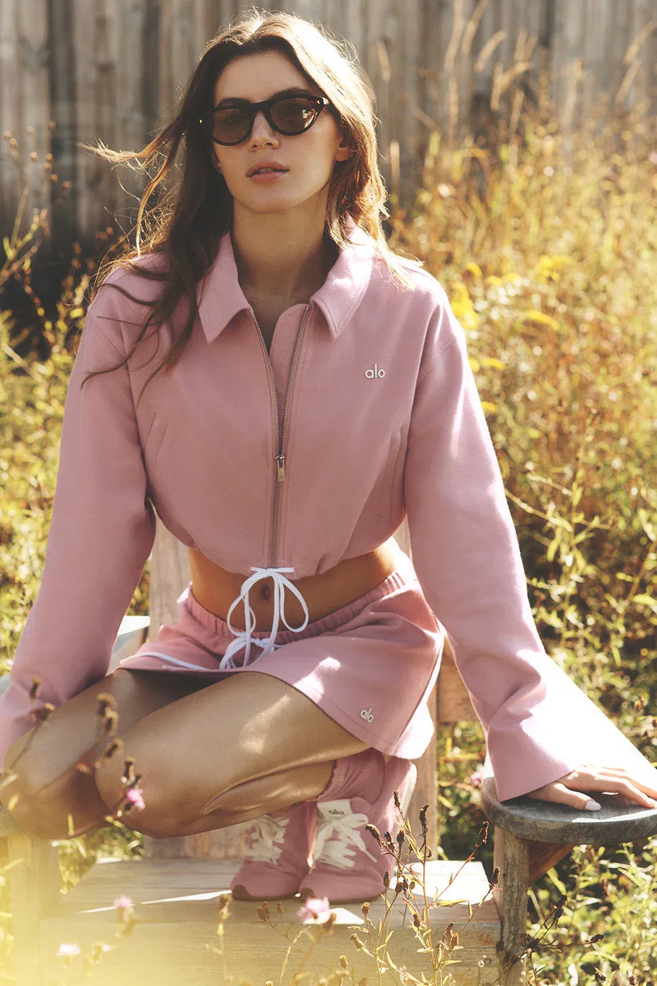 Cropped Fan Favorite Full Zip Jacket by ALO