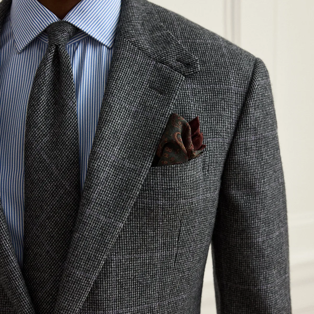 Paisley-Print Silk Pocket Square by Ralph Lauren Purple Label
