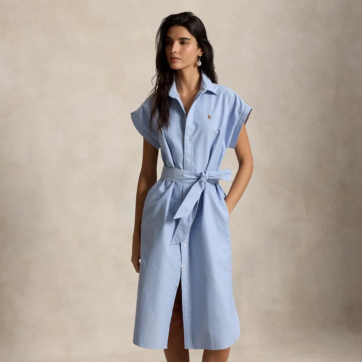 Belted Cotton Oxford Shirtdress by Polo Ralph Lauren