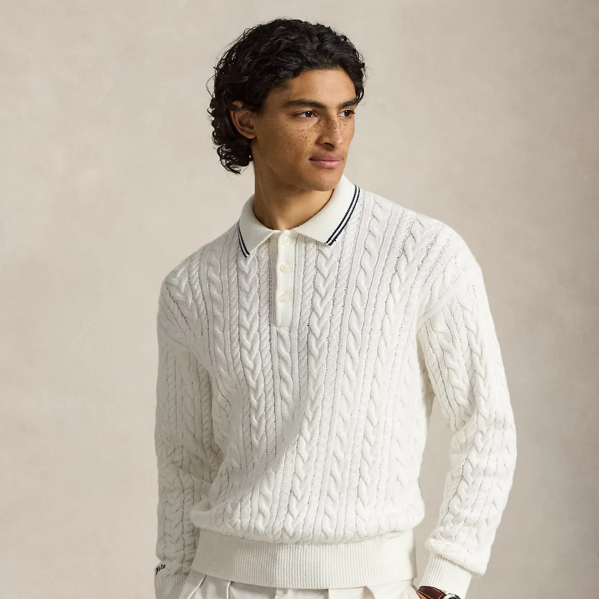 Relaxed Fit Cable Polo-Collar Jumper by Polo Ralph Lauren
