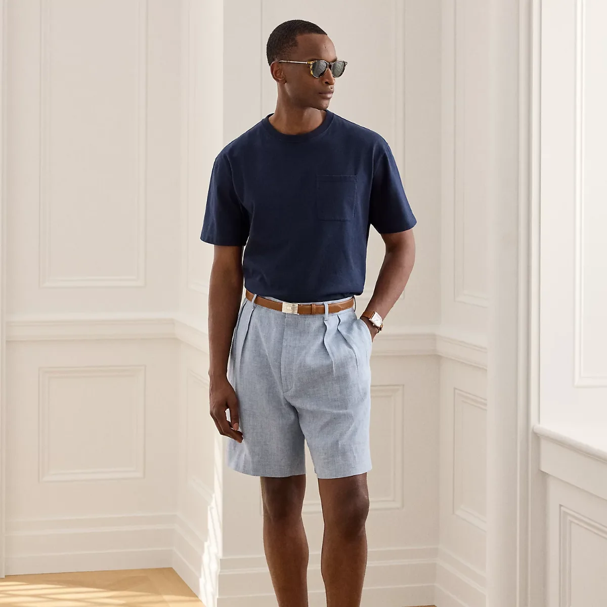 Glenn Hand-Tailored Linen-Blend Short by Ralph Lauren Purple Label
