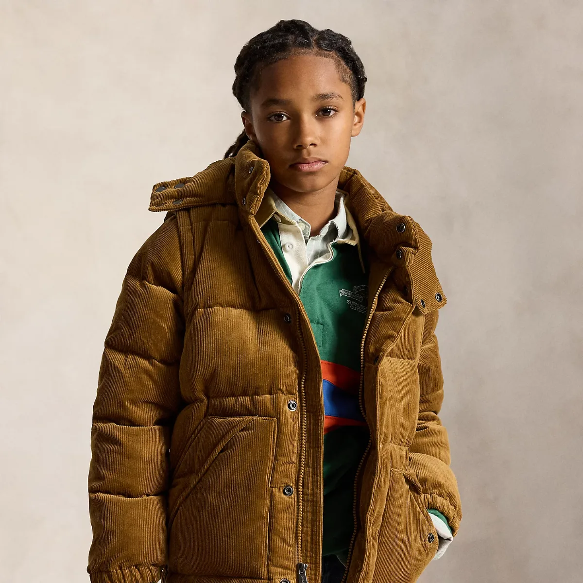 Convertible Corduroy Down Jacket by Ralph Lauren