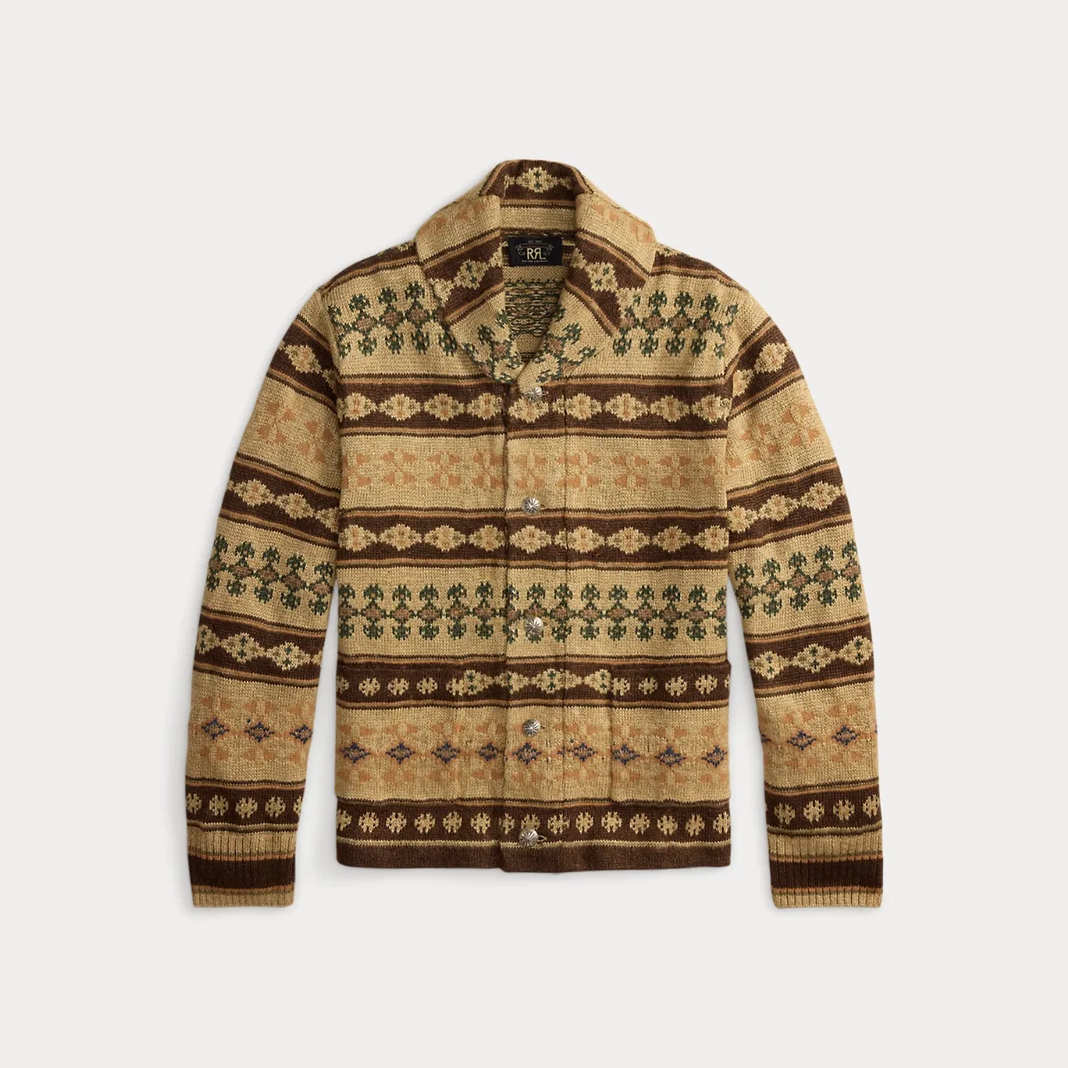 Jacquard-Knit Linen-Blend Cardigan