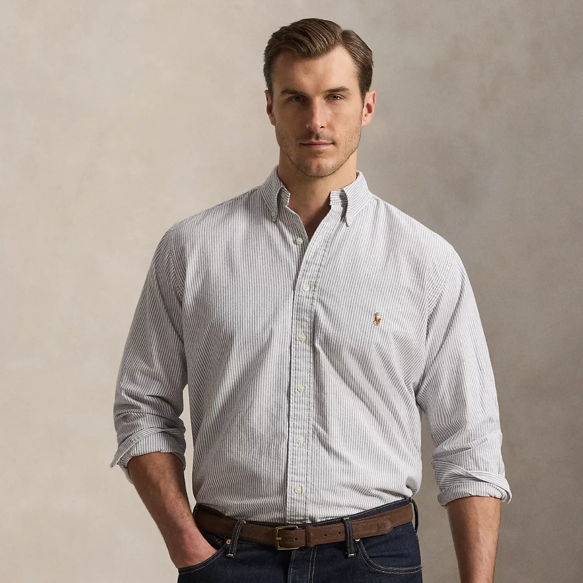 Striped Oxford Shirt by Ralph Lauren Big & Tall
