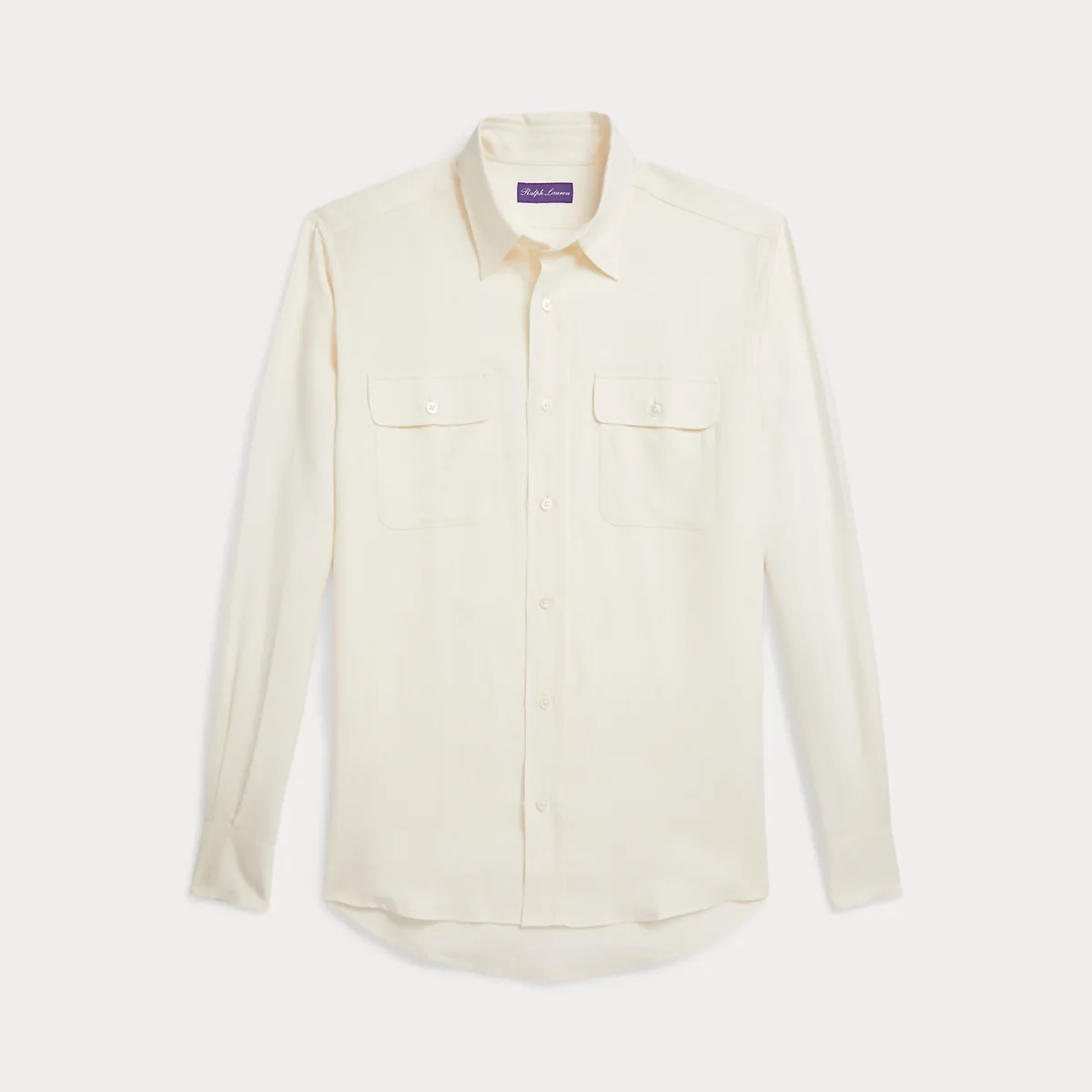 Silk-Linen Shirt by Ralph Lauren Purple Label