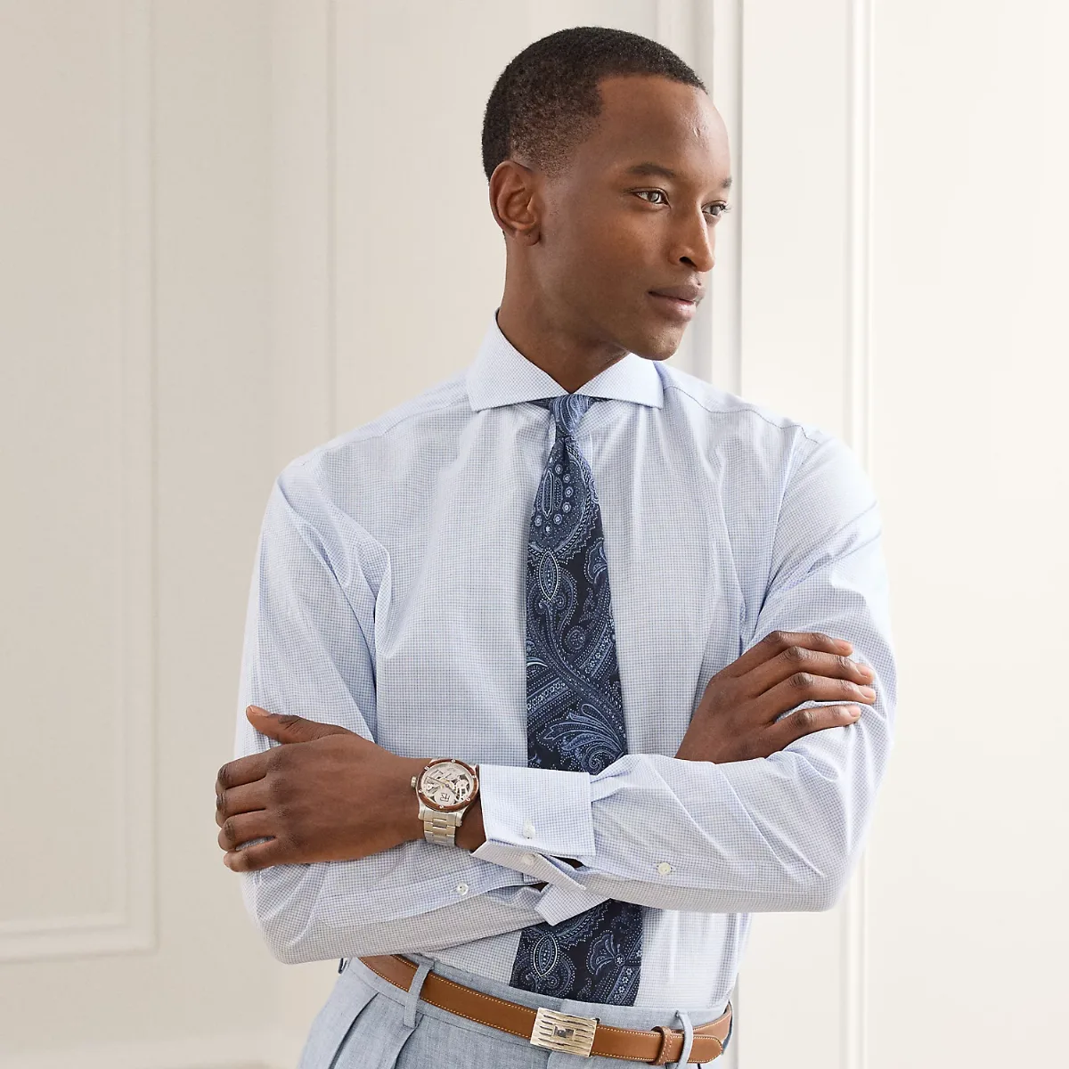 Mini-Tattersall French Cuff Shirt