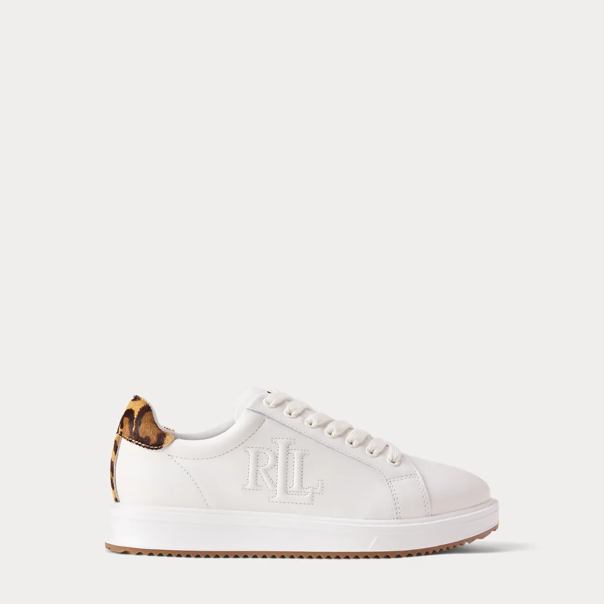 Ainsley Haircalf-Trim Leather Trainer by Lauren Ralph Lauren