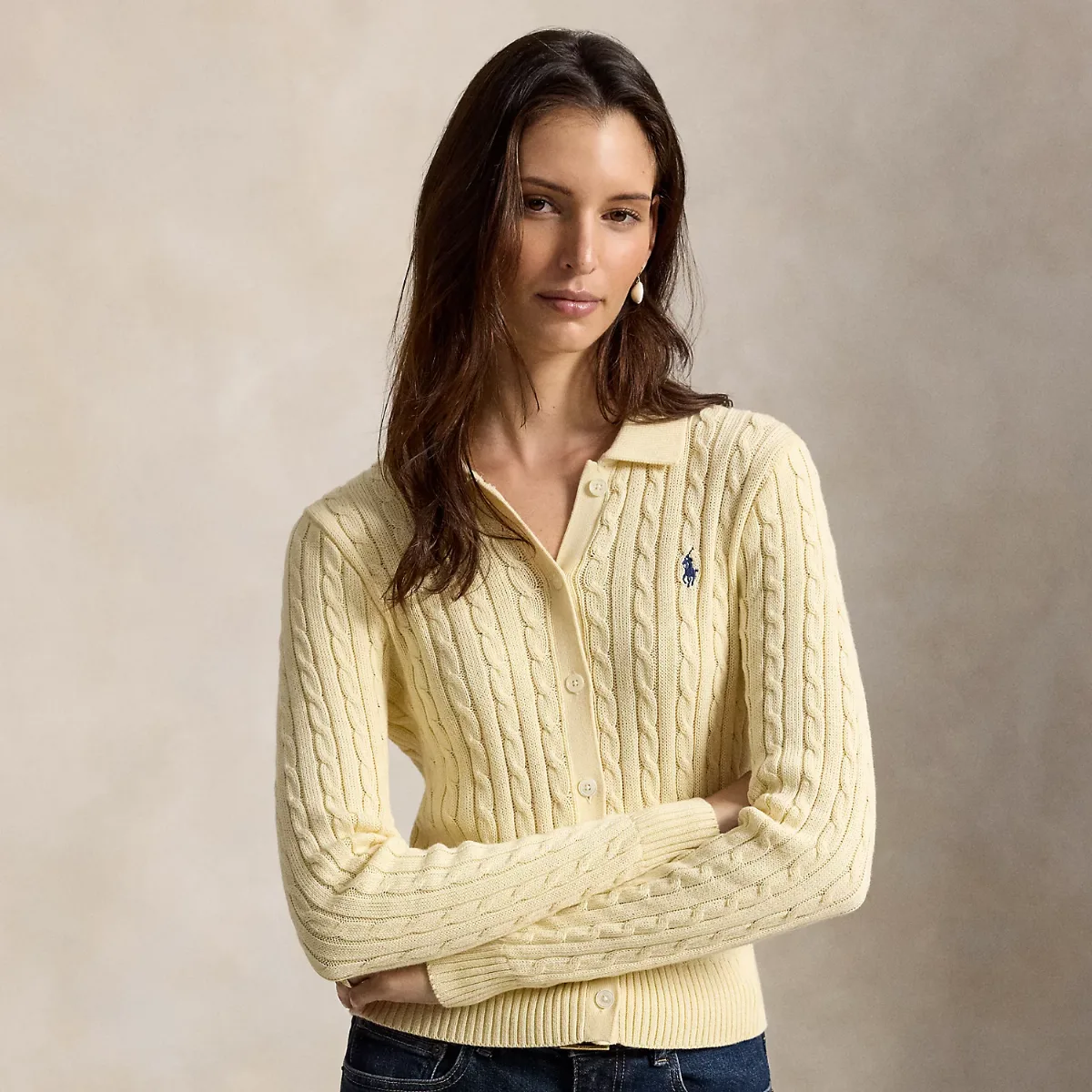 Cable-Knit Cotton Cardigan by Polo Ralph Lauren