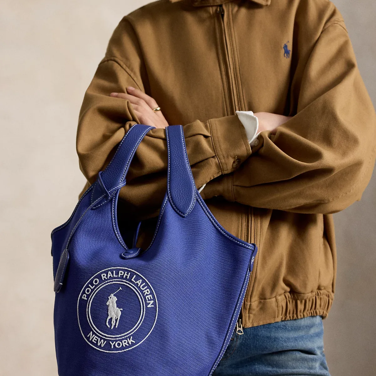 Canvas Polo Play Logo Tote by Polo Ralph Lauren