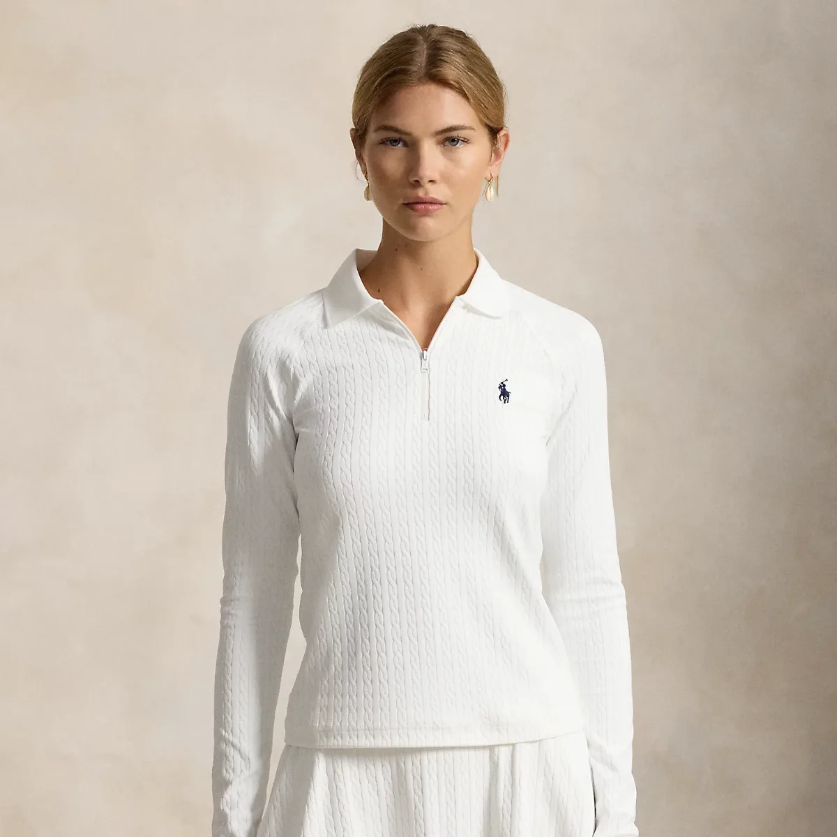 Cable Quarter-Zip Long-Sleeve Polo by Ralph Lauren RLX