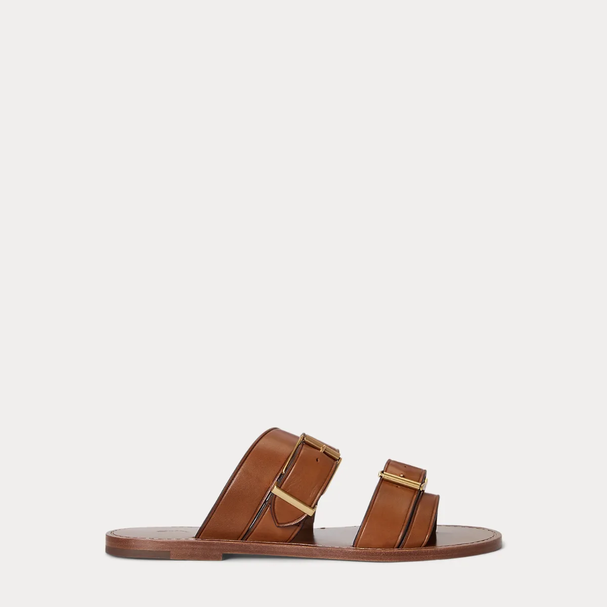 Buckled-Strap Leather Sandal by Polo Ralph Lauren