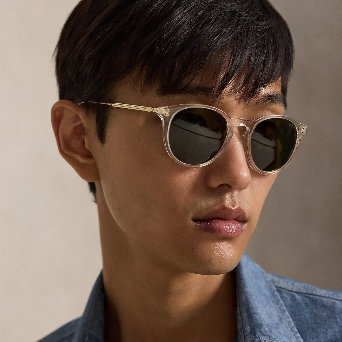 Pen-Temple Round Sunglasses by Polo Ralph Lauren