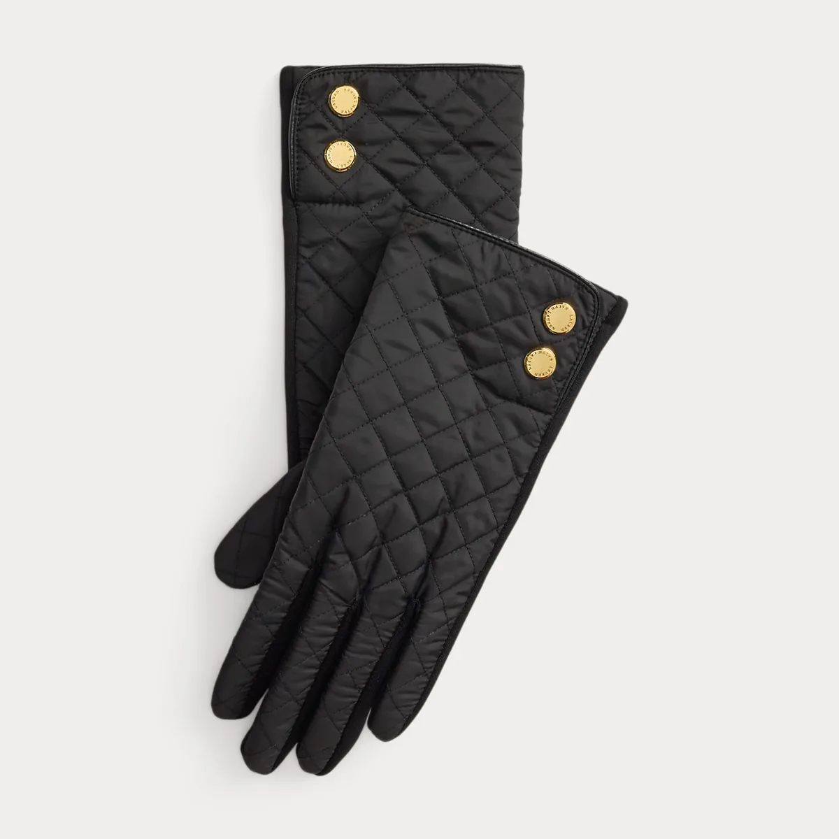 Plaid Diamond-Quilted Tech Gloves