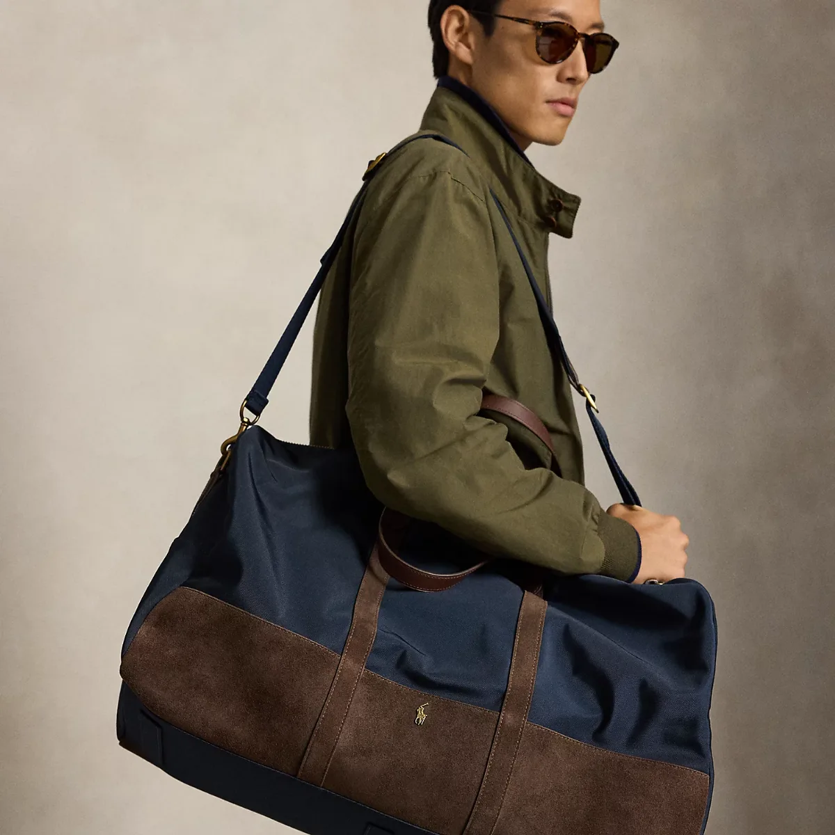 Suede-Trim Duffel Bag by Polo Ralph Lauren