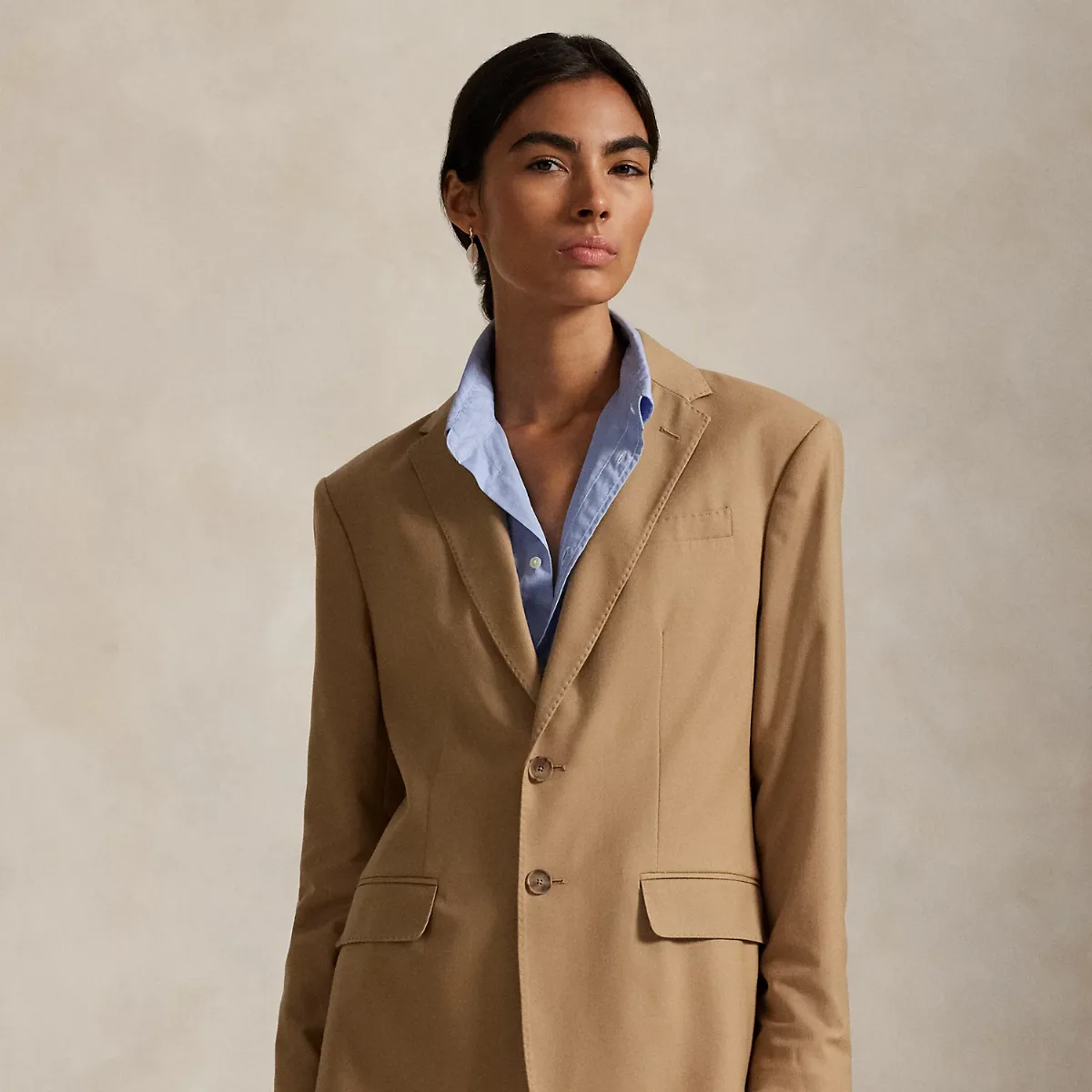 Stretch-Wool Two-Button Blazer by Polo Ralph Lauren