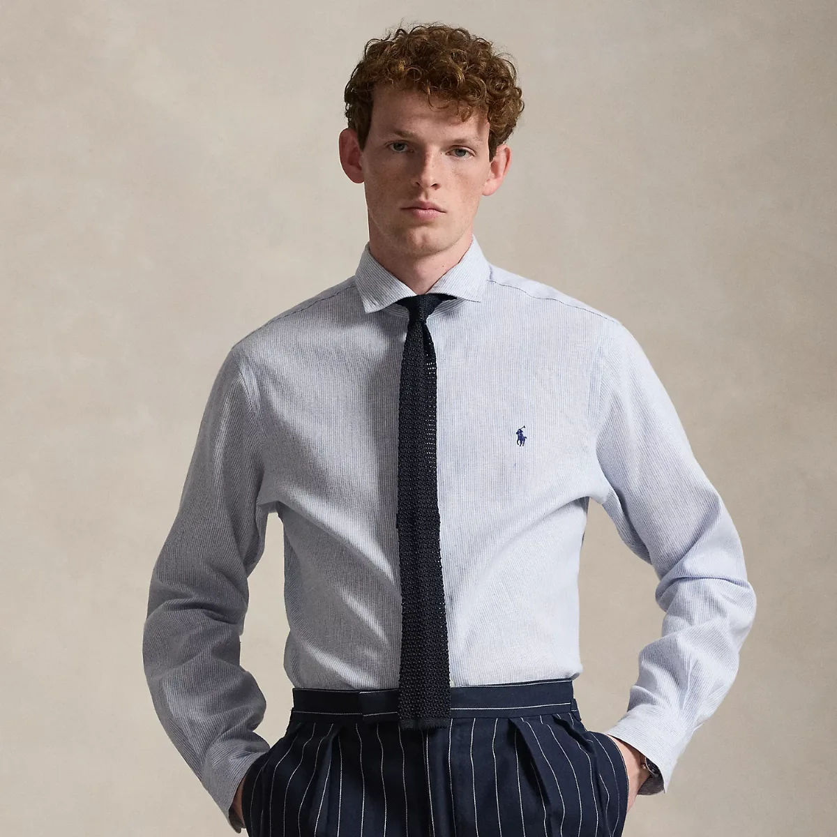 Custom Fit Striped Linen-Blend Shirt by Polo Ralph Lauren