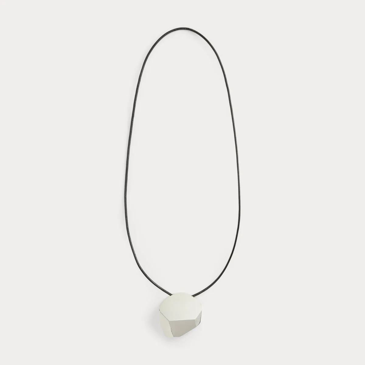 Silver-Tone Geometric Leather Necklace by Ralph Lauren Collection